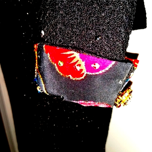 CHRISTIAN A. 12/14 VINTAGE WOOL SILK TWEED BOUCLE 3PC METALLIC SKIRT SUIT SET - Picture 5 of 15